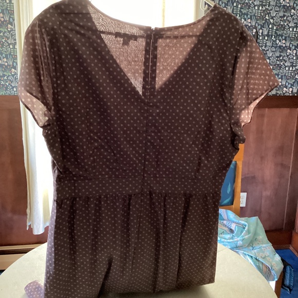 Garnet Hill brown polka dot dress, size 18, NWOT - Picture 1 of 2